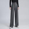 Fashion New Solid Straight Casual Wide Leg Pants Women Slim Fit High Waist Loose Women's Long Suit Pants Elegant Office Lady Simple Trousers 26034
