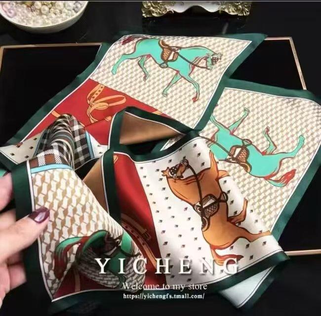 Big Brand Double-sided Printed Long Headband Silk Scarf Hin Scarf Ribbon Tie Bag Decoration Suit Scarf Waist Belt Multi Function