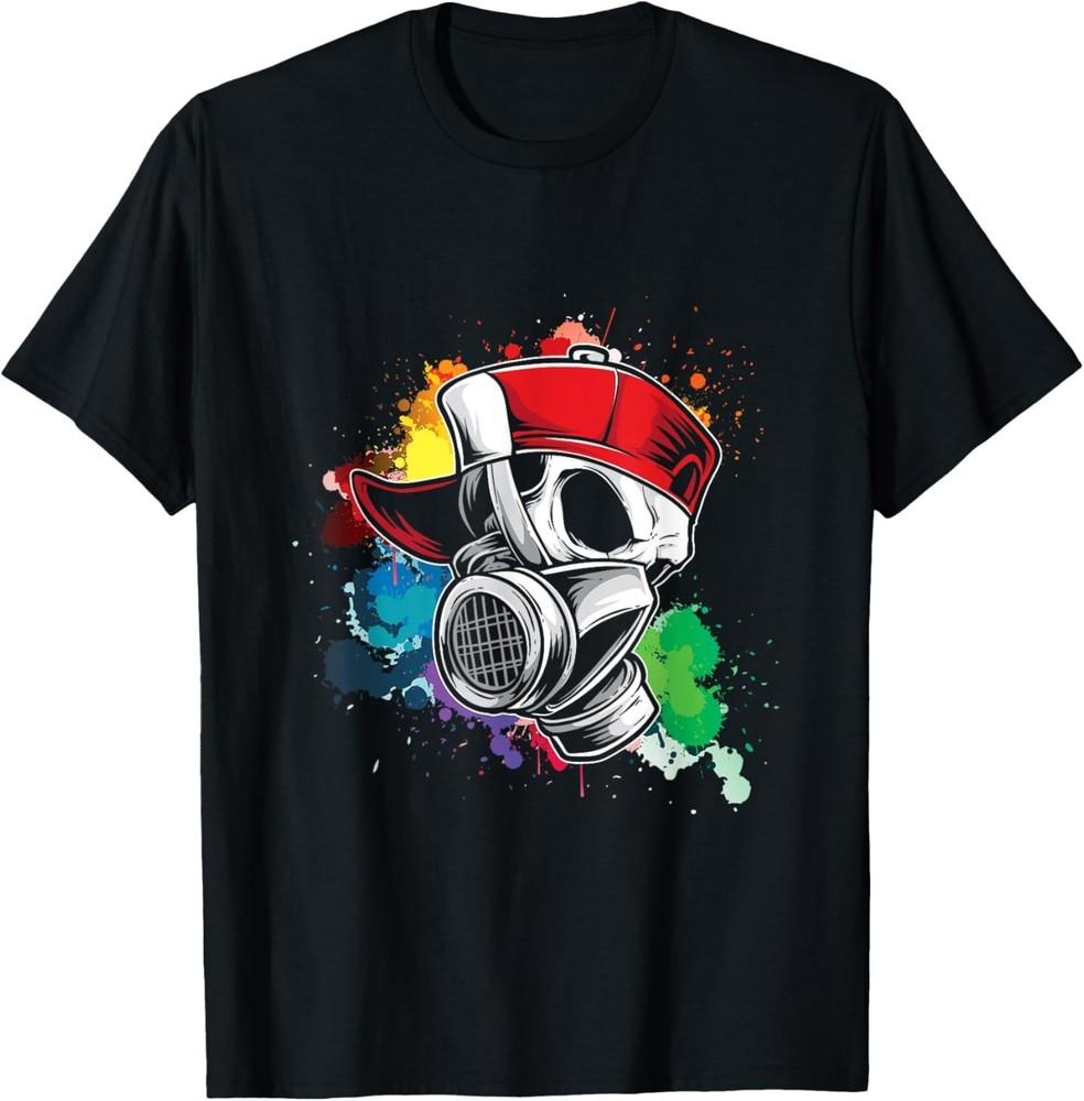 

Graffiti Artist Gas Mask Spray Paint Graffiti Tag Rap Gift Unisex T-Shirt XL