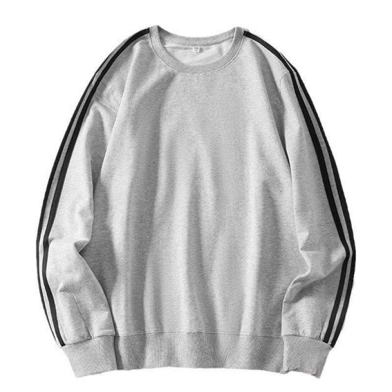 Men's Trendy Striped Pullover Sweater - Lightweight, Round Neck, Ideal for Spring/Fall, Casual and Sporty, Perfect for Students and Everyday Wear.