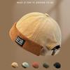 Bonnet Vintage Y2K Sans Visière Chapeau Docker Sans Bord Rétro Dôme Velours Côtelé pour Hommes Femmes Hip Hop Streetwear Casquette Hiver Automne