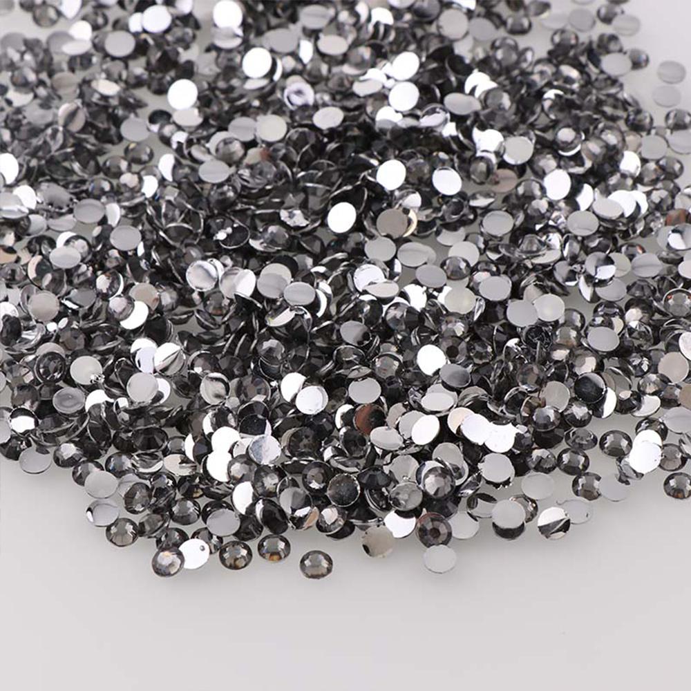 1000pcs Non Hot Fix Rhinestones 2/3/4mm Round Resin Flatback Crystal Rhinestone DIY Nail Art Jewelry Garment Decorations Glue On