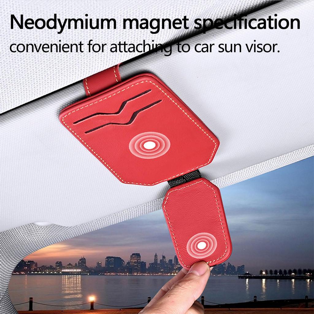 Coolicee Car Storage Glasses Card Neodymium Card Genuine Sunglasses Convenient for Car Sun Visor Car Car Glasses Holder Holder, Magnet, Glasses,