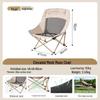 ZISIZ Outdoor Camping Folding Moon Chair