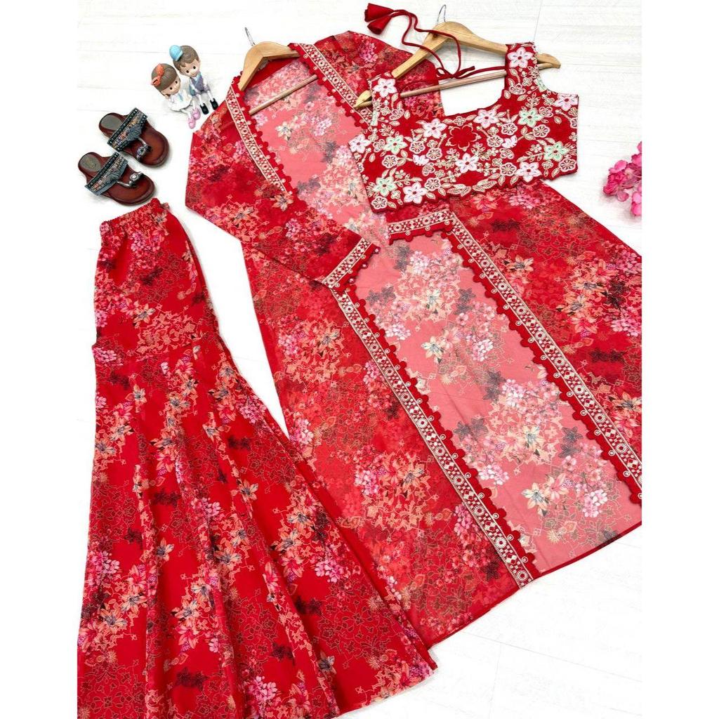 Launching New  Bollywood Indo Western Koti Plazo & Blouse Collection*