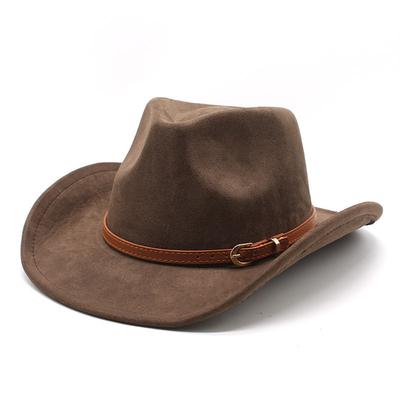 Minderheid Suede Tophoed Boerderij Stijl Westerse Cowboyhoed Heren Dames Jazz Hoed