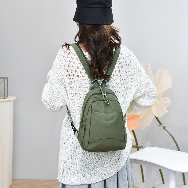Women's Bag Multi-function Sport Large Capacity Solid Color Chest Bag Travel Backpack