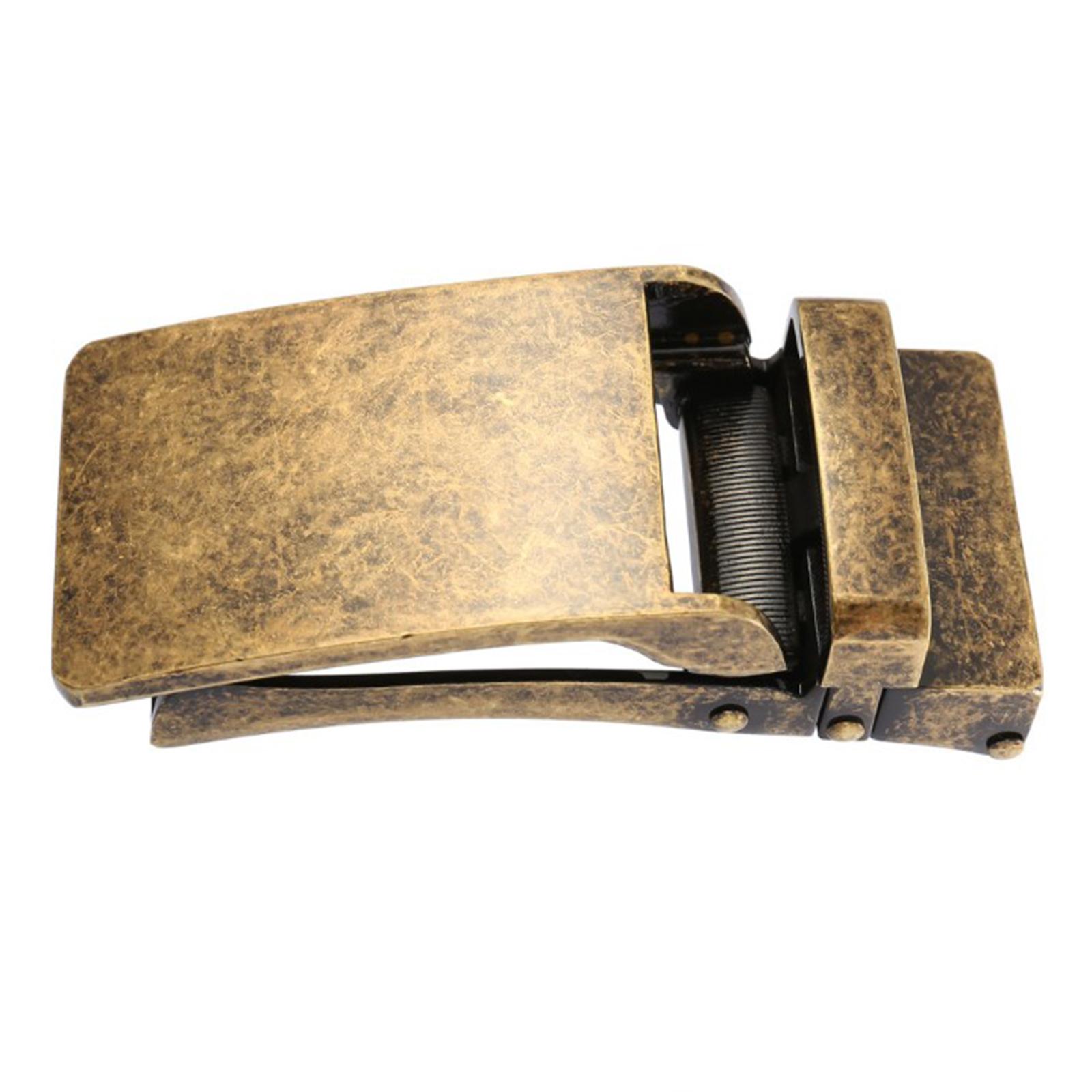 Rectangular Automatic Ratchet Buckle for Leather Straps, Men s Trouser Belt медный