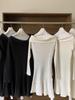 Auf Lager 2025 Herbst/Winter Koreanischer Stil One-Shoulder Strick Woll Bodycon Kleid