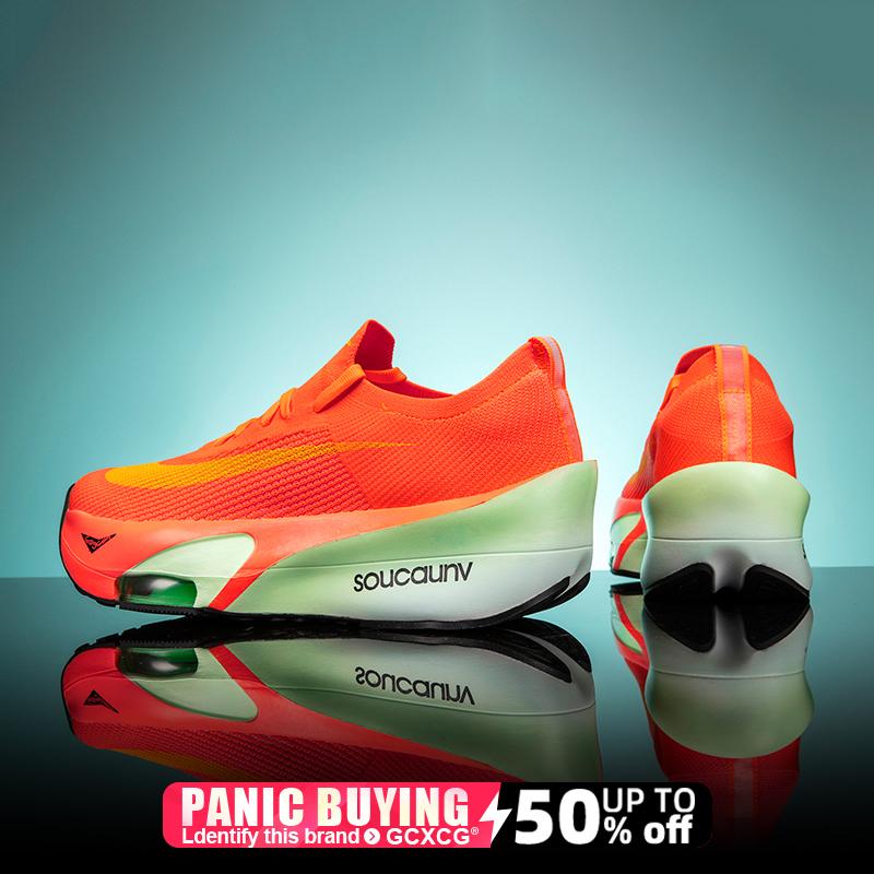

Running Shoes Speciality Air cushion Marathon Men Sports Breathable Lightweight Women s Comfortable Athletic Nonskid Sneakers 46 червоний