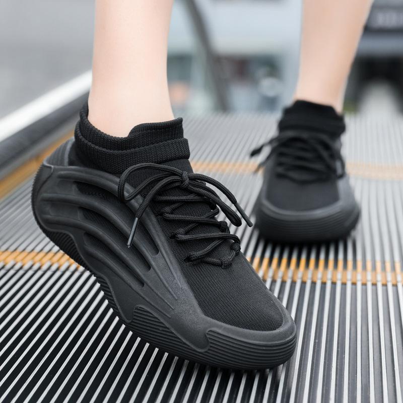 

Flying woven mesh sneakers women s spring and autumn new socks shoes lightweight niche thick sole casual breathable running 41