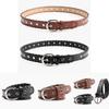 Gothic Punk Womens Waist Belt With Alloy Clasp And Unique Cutout Design For Streetwear