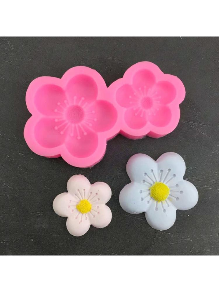 DIY Silicone Molds 6 Cavities Cake Fondant Chocolate Baking Moulds Plum Shapes Perfect Gifts for Girls and Baking Lovers