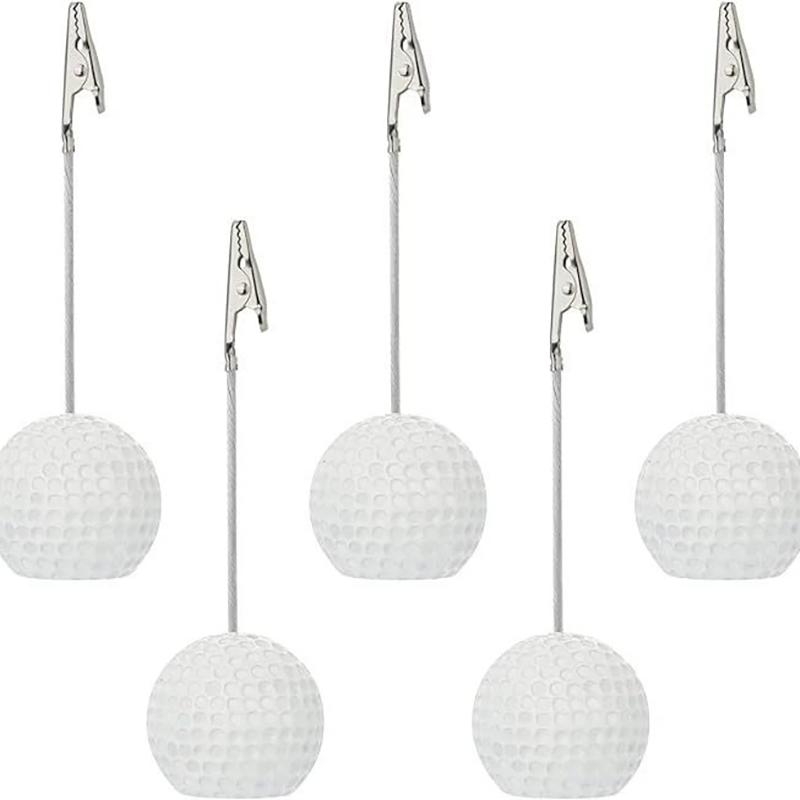 

WTEMPO Креативные держатели для визиток в форме мяча для гольфа, держатели для сообщений для вечеринок и собраний, праздничные держатели номеров мест для вечеринок, украшения для стола 10pcs белый