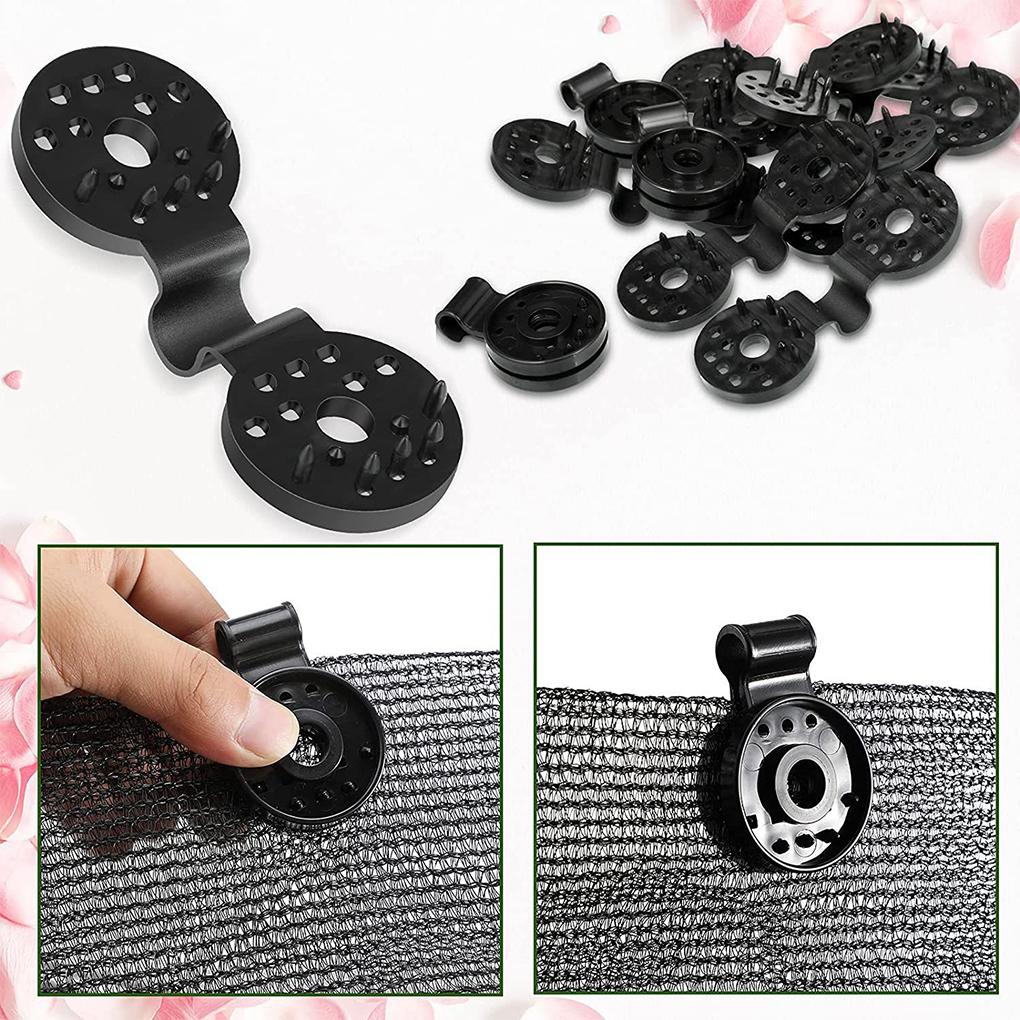 50Pcs Sunshade Net Fixing Clip Recyclable Sheeting Buckle Hook Garden Tools Fix Clamp for Home Installation Hooks
