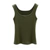 Women's Modal Ribbed Square Neck Sleeveless Slim-Fit Camisole - Versatile Base Layer Shirt for Summer.