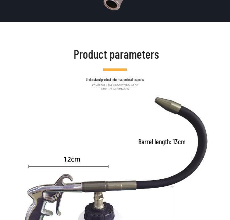 Hurricane Pneumatic High-Pressure Interior Cleaning Gun with Brush and Foam Sprayer for Car Wash