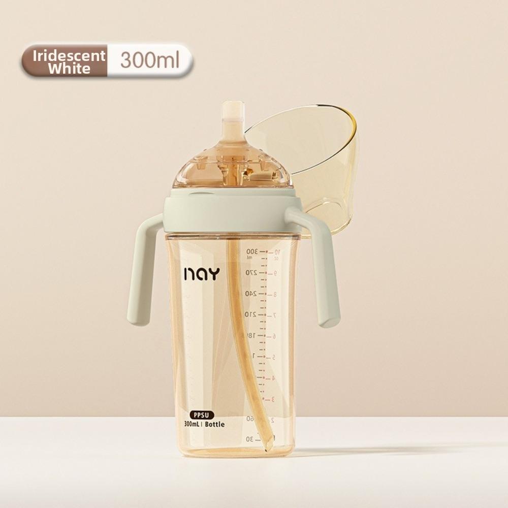 PPSU Automatic Milk Bottle Three Level Flip Cover Straw Cup Bottle For Baby Feeding