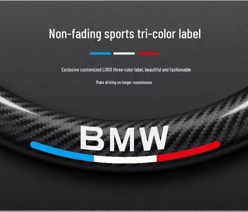 Carbon Fiber Suede Steering Wheel Cover for BMW 3, 4, 5, 7 Series & X1-X7 Models