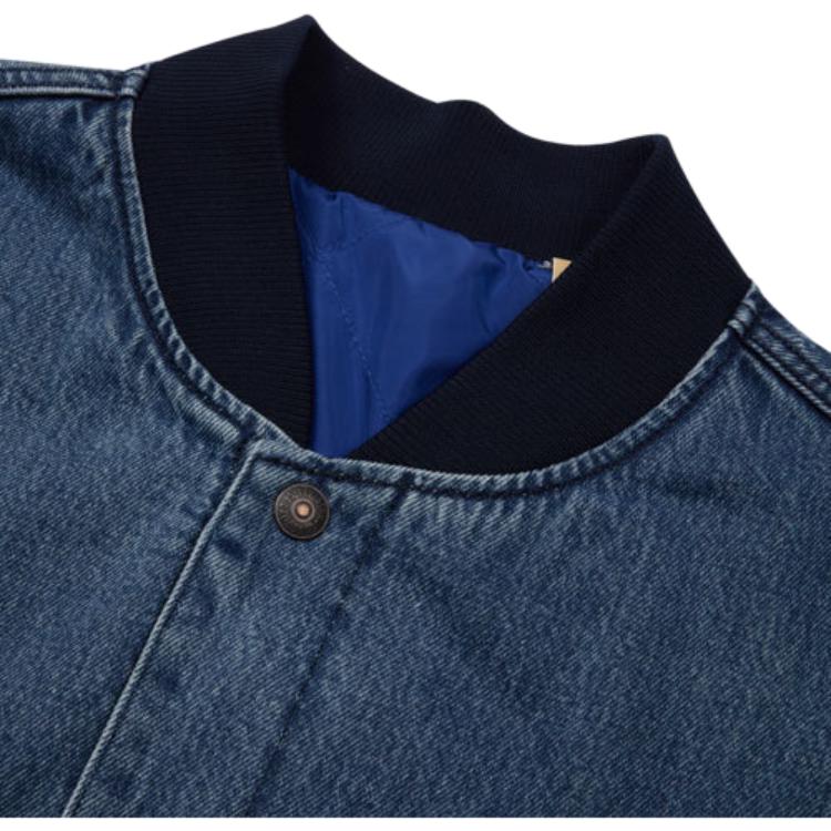 Levis FW21 Baseballkragen Einreihig Wendbar Lässige Jeansjacke Herrenjacken Blau A1941-0000