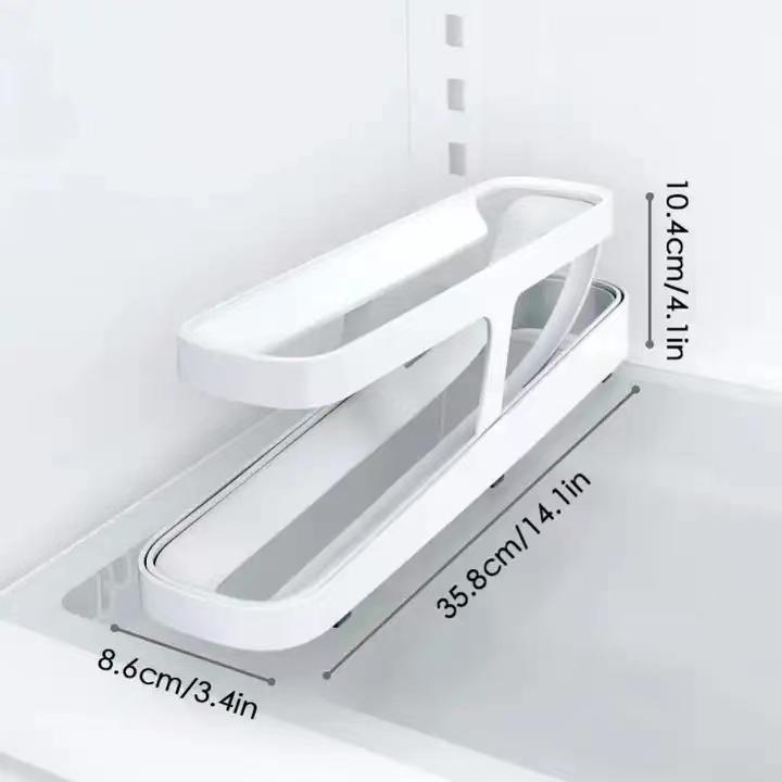 1PCS Automatic Scrolling Egg Rack Holder Storage Box Egg Basket Container Organizer Rolldown Refrigerator Egg Dispenser Kitchen