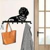 Heavy Duty Dachshund Key Holder Wall Mount Rustproof Cast Iron Home Entryway Organizer