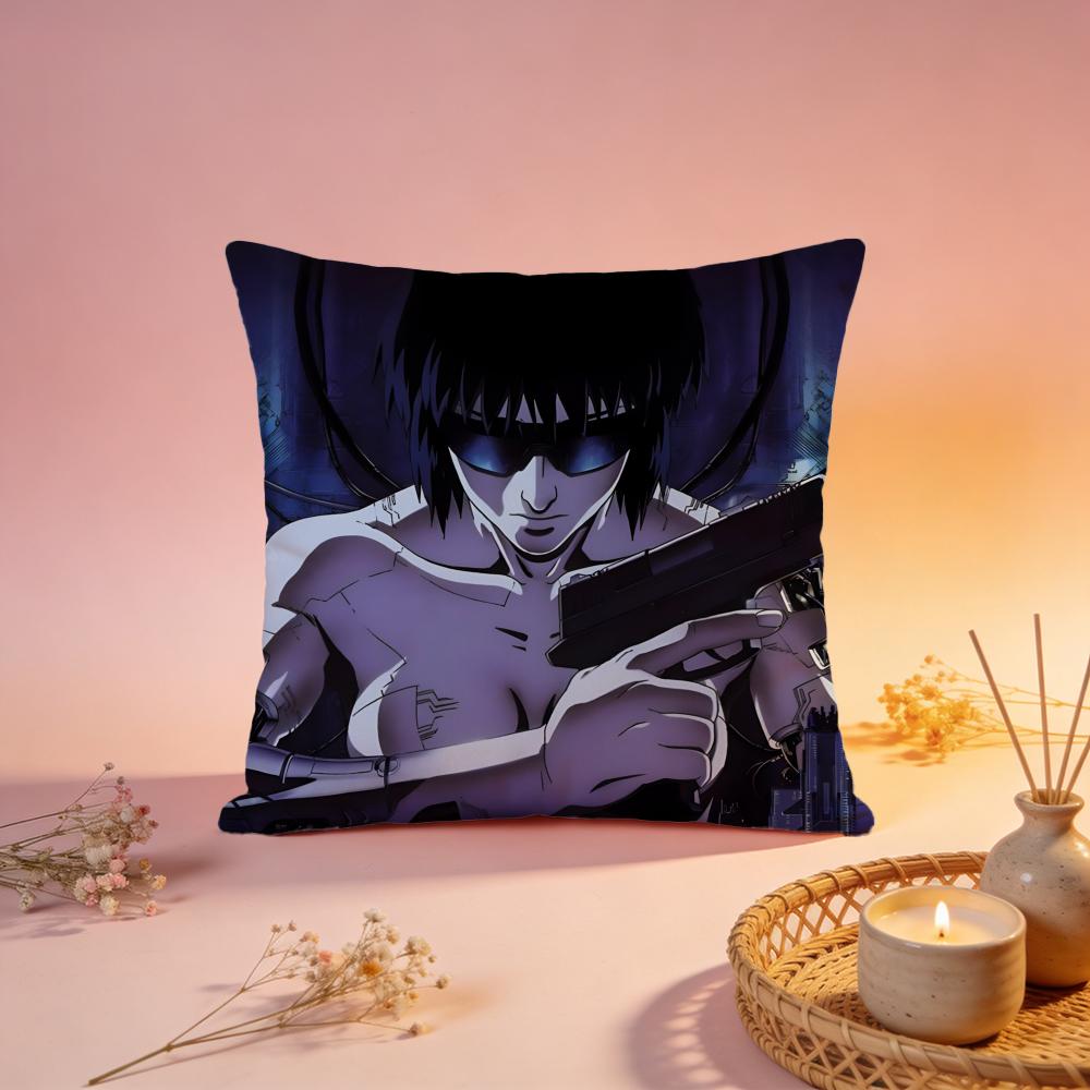 Fashion GGhost in the Shellful Cushion Cover Comfortable Durable Pillow Cover MultiScene for Home Office Car Sofa