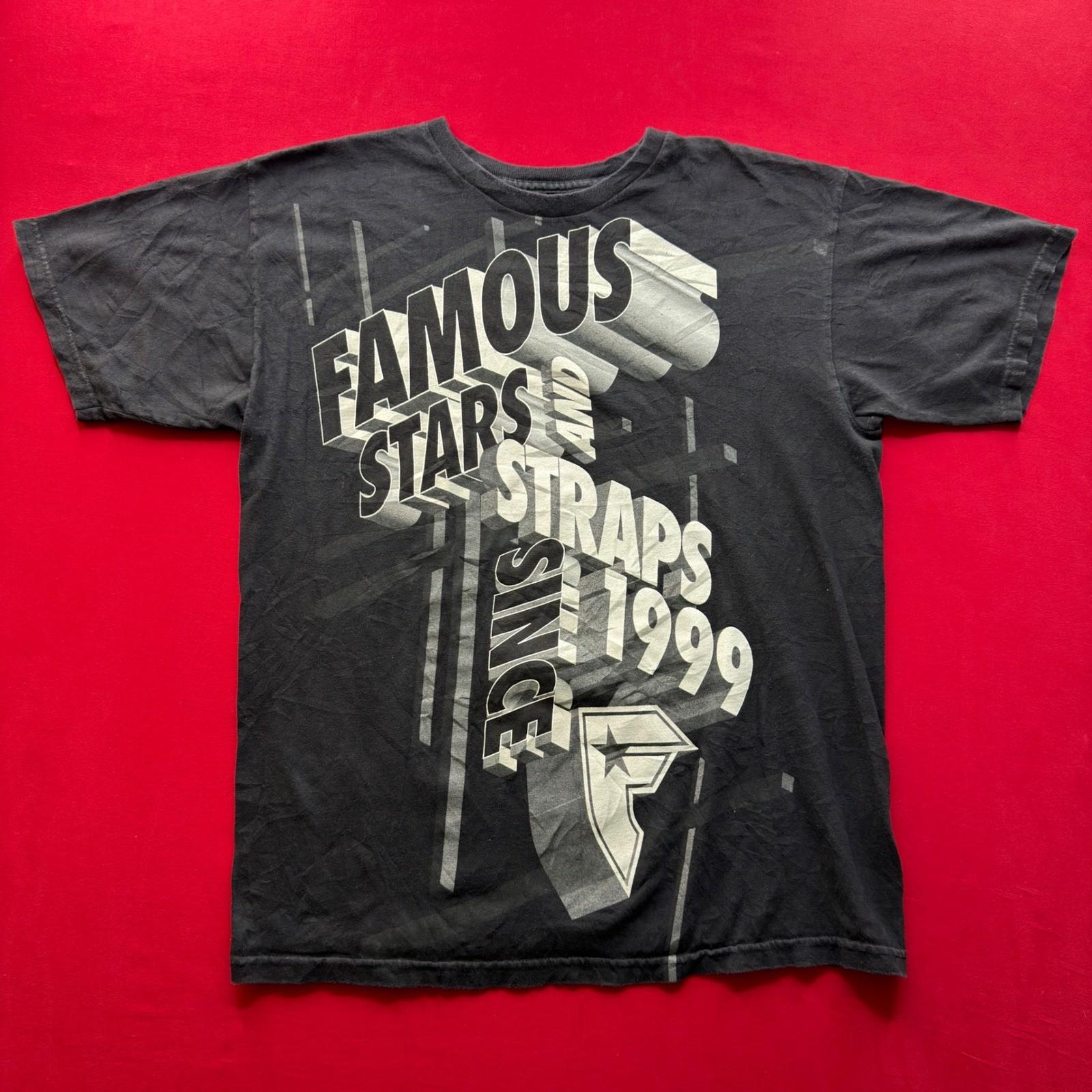 VINTAGE Y2K Skater Grudge Famous Stars and Straps Graphic T-Shirt Mens Black M M