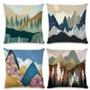 Mountain Series Printed Pattern Home Decor Pillowcase Bedroom Living Room Sofa Decoration Polyester Cushion Cover with Zipper