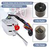 Universal Turn Signal Switch With Flasher, 12V Chrome Street Hot Rod Turn Signal Switch With 3 Pin LED Turn Blinker Replacement For Ford Buick GM