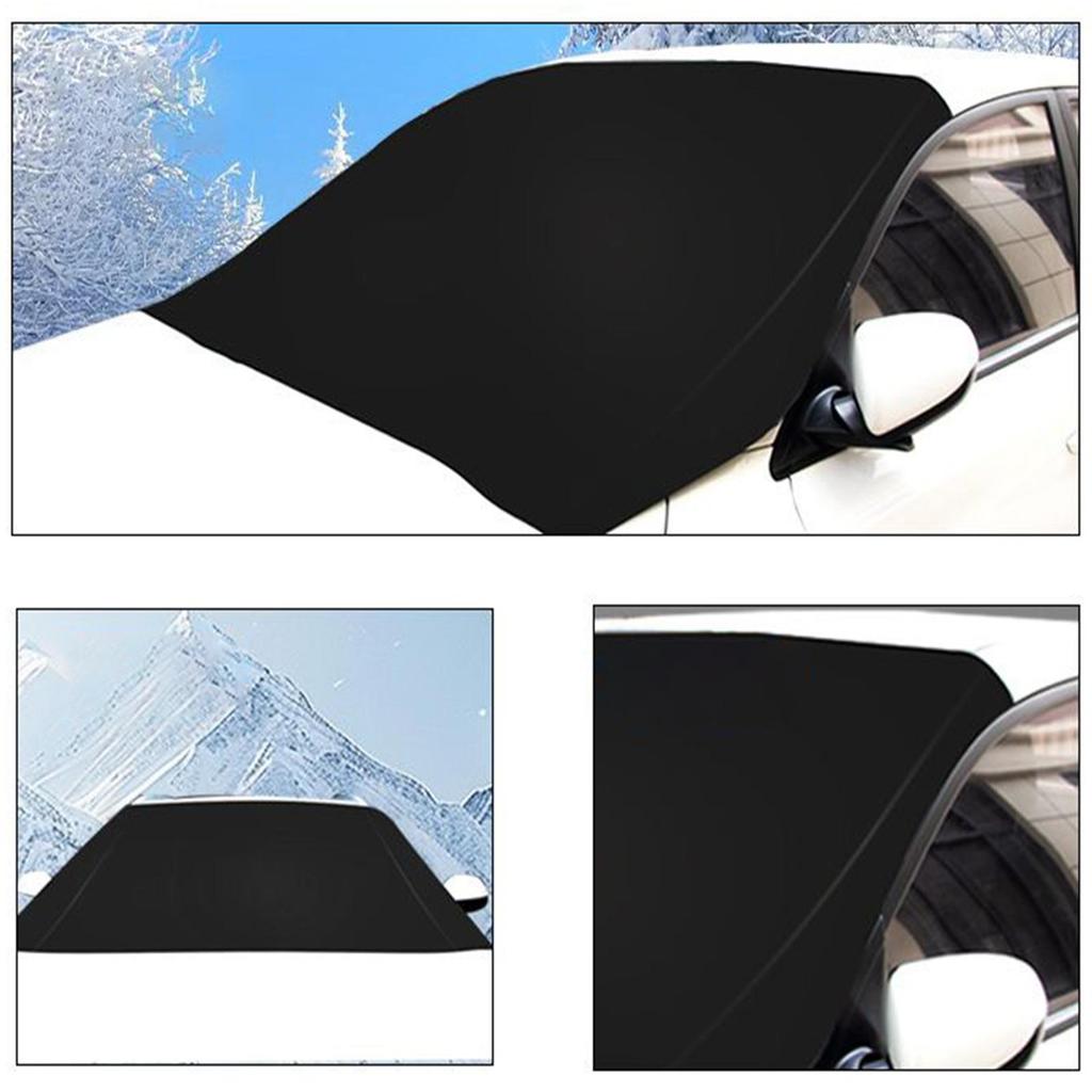 Windshield Snow Cover Magnetic Winter Car Covers Heavy-Duty Foldable Automotive Protector Guard For Outdoor Sun Heat Rain Frost