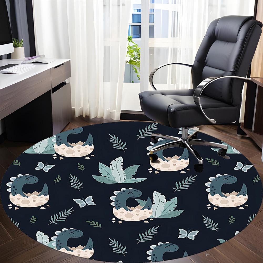 1PCDino Eggs Office Round Area Rug, Mat Suitable For Office, Under Office Chairs Bedroom Living Room Home Decor, Room Deco