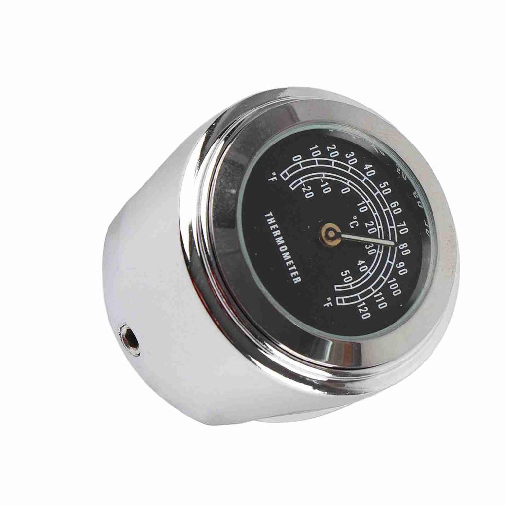 22-25mm Waterproof Motorcycle Handlebar Mount Temp Thermometer Accessories(black)