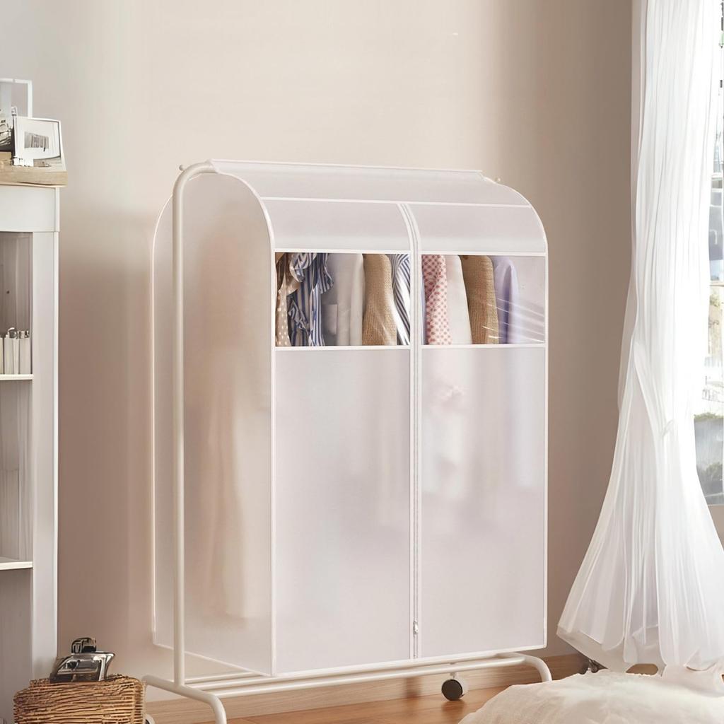 Active Island Wide Garment Clothes Transparent Hanger Suit Cover 120cm x Cover, Storage, Window, Rack, (a157) (Translucent, 60cm)