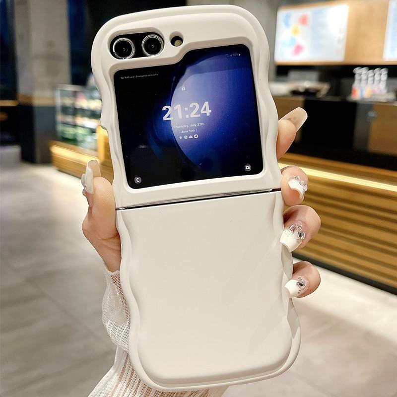 Anwendbar auf Samsung Zflip6 Handyhülle ZFLIP5 Liquid Z4 Fuel Injection Z3 Nische Zflip6 Einfache Volltonfarbe