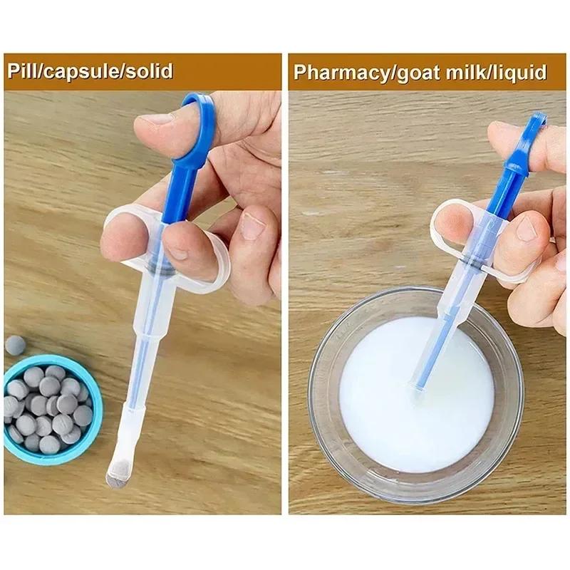 Pet Medicine Feeder Cats Dogs Push-type Pill Applicator Milk Tube Feeder Deworming Syringe Injection Tool Dog Accessories