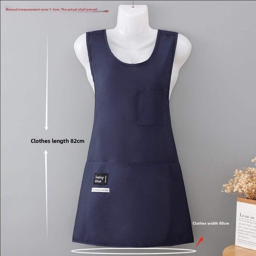 New Vest Style Cooking Apron Breathable Stain-Resistant Coffee Uniform Waterproof Multipurpose No Sleeved Apron for Home Kitchen