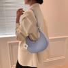 Large Capacity Flower Shoulder Bag Dumpling Shape Women Underarm Bag Half-moon Bag  Streetwear