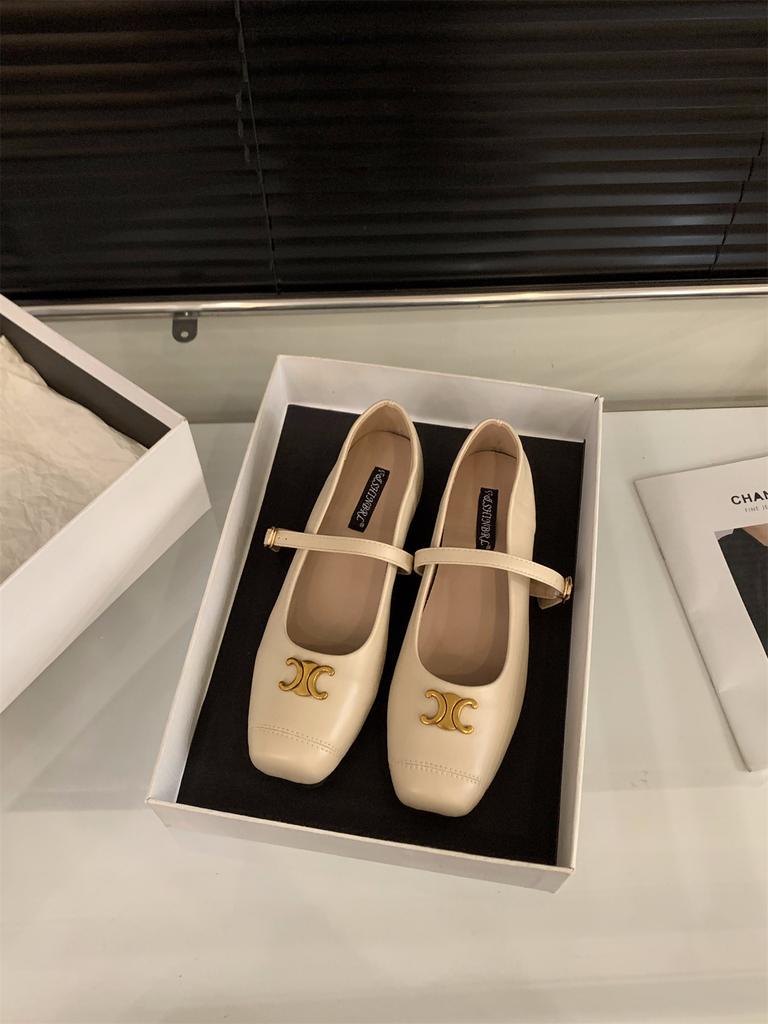 Inner height increase black commuter single shoes women's shoes 2025 new spring and autumn French Mary Jane with skirt evening shoes