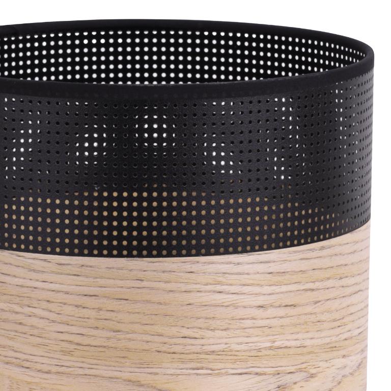 Single Hanging Lamp Classic Oak Veneer Lampshade 20Cm