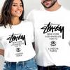 D06-128 MINISO 2026 Zomer Hoge Kwaliteit Bedrukt Puur Katoen Schouderstijl Heren en Dames Ronde Hals Korte Mouwen Koppel T-shirt