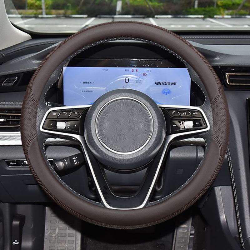 BYD Qin L Non-Slip, Odorless Steering Wheel Cover - No-Sew Interior Modification.