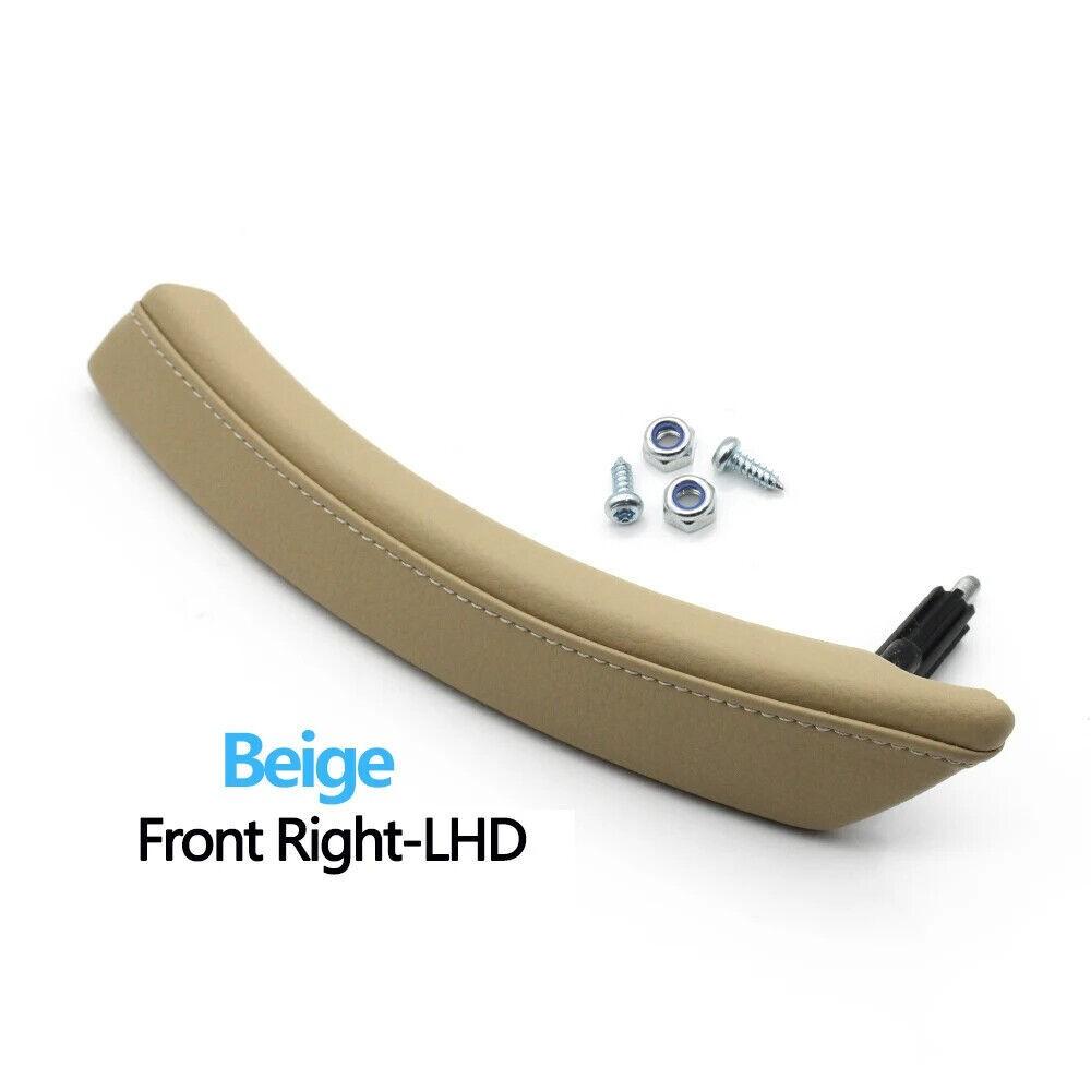 1x Passenger Door Interior Pull Handle Leather Cap Assembly for BMW 5 E60 06-10