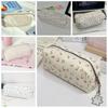 Cute Floral Print Pen Bag Large Capacity Multifunctional Stationery Bag Pencil Case Gift