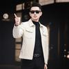 Autumn and Winter Men's Genuine Leather Jacket Korean Style Slim Jacket Fashionable Men's Clothing Can Be Added with Velvet