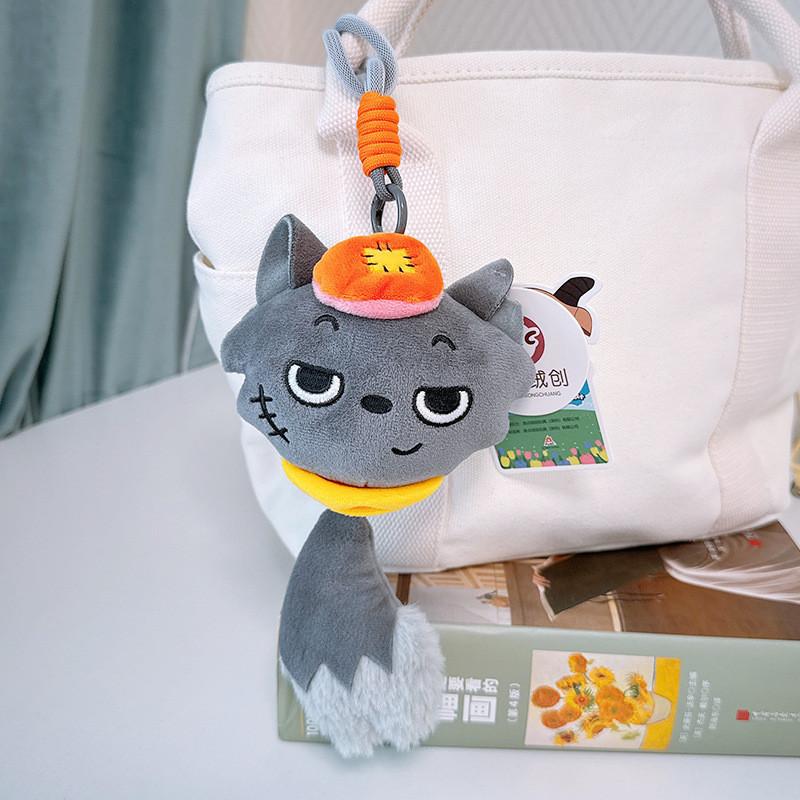 Bigbig Wolf Plush Keychain With Expressive Face For Bag Accessories And Gifts