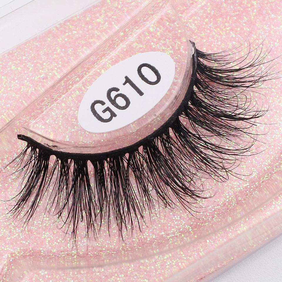 1 Pair Mink Lashes Wholesale Fluffy Natural Lashes Vendors Makeup 3d Mink Lashes