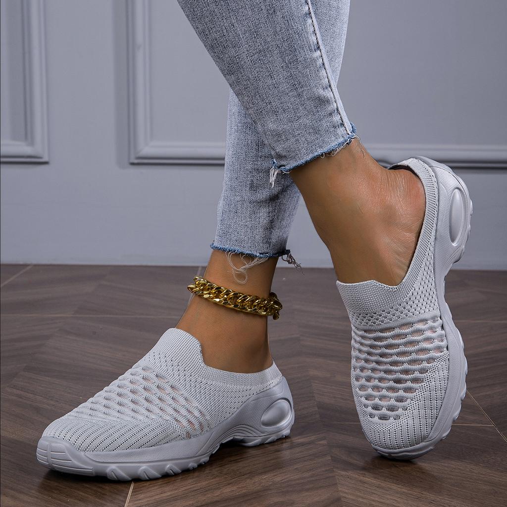 Damskie ortopedyczne chodaki siatkowe ze wsparciem łuku stopy, buty do chodzenia, oddychające kapcie outdoorowe dla kobiet