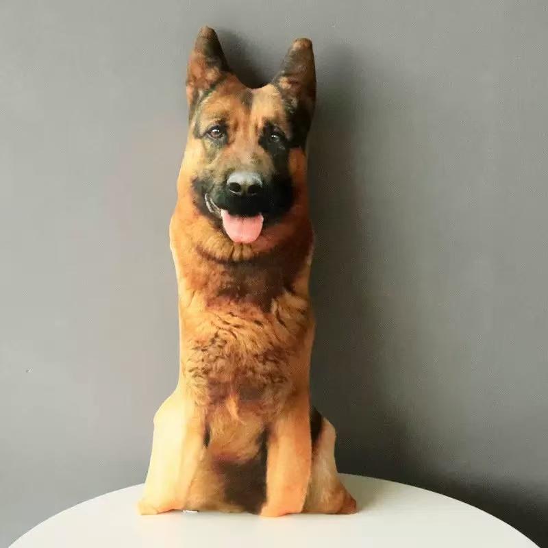 Toy 3D Lifelike Animal Throw Pillow Soft Creative Dog Pillow Plush Cushion Home