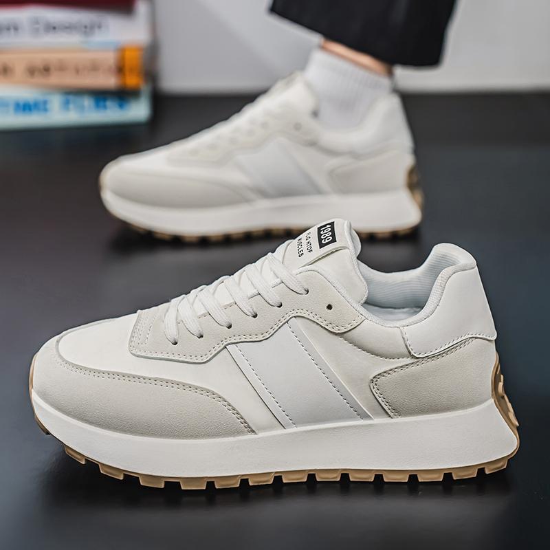 Comfortable Breathable Mesh Lace Up  Anti Slip  Thick Soled Sports Shoes Men's Casual Sports Shoes  Fashionable and Versatile